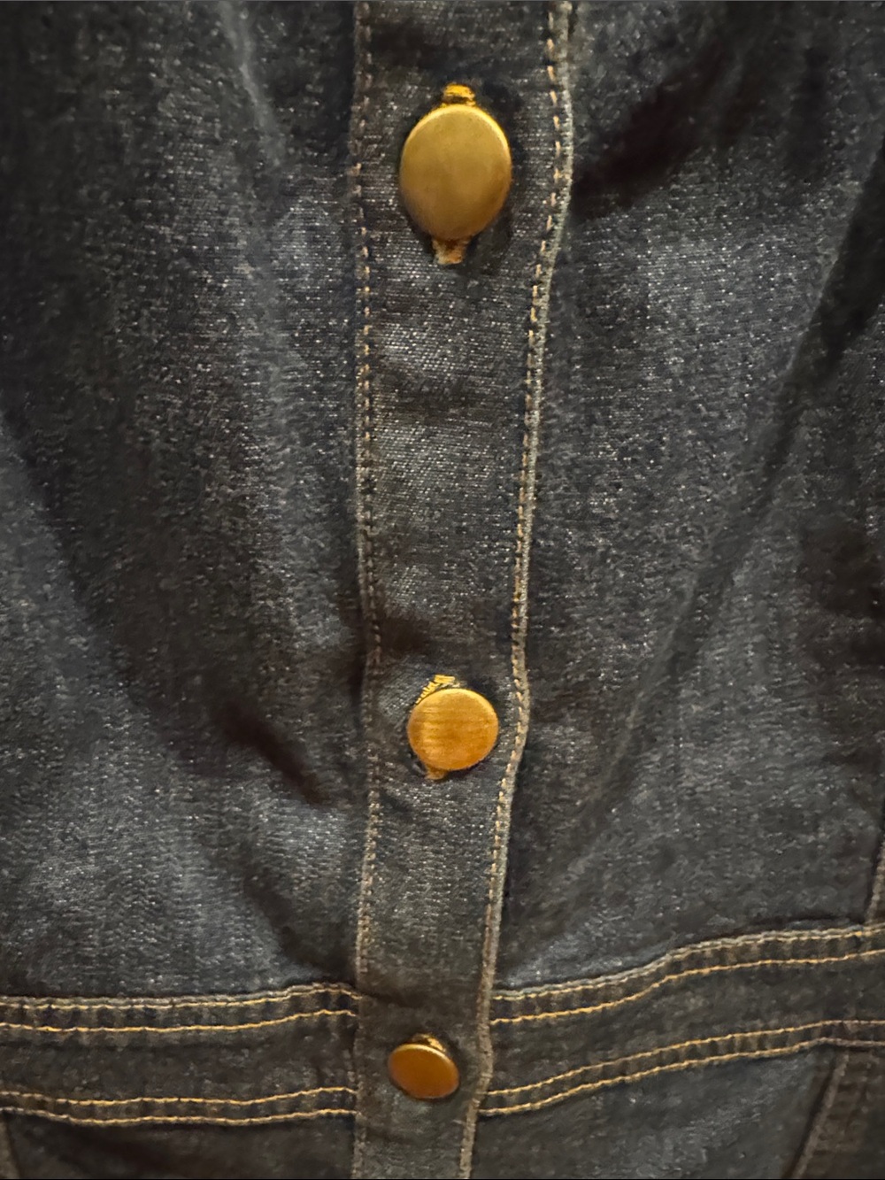 UNTUCKit Dark Blue Denim Button-Front Women’s Jean Dress - Picture 3 of 9